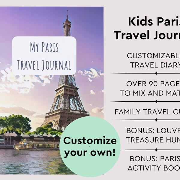 Paris Travel Journal - Etsy