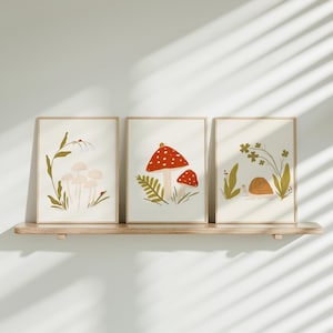 Woodland Wall Art Bundle, Cottagecore Drucke, wunderliches Waldposter-Set