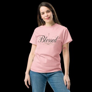 Blessed Shirt | Christian Faith Tee | Inspirational Graphic T-Shirt | Positive Message Tee | Unisex Comfort Tee | Spiritual Gift Idea