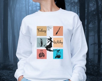 Feeling Witchy Halloween Sweatshirt, Spooky Season Pullover