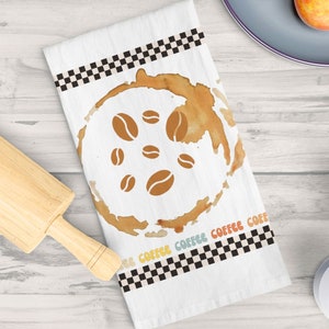 Housewarming Gift for New Home, Home Decor, Realtor Closing Gift, Hostess Gift Kitchen Towel, Coffee Lover Gift, Kitchen Decor