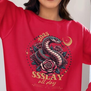 Chinese New Year Snake, 2025 New Year Chinese Sweatshirt, Lunar New Year Snake Sweatshirt,  Unisex Graphic Top, Lunar New Year of the Snake