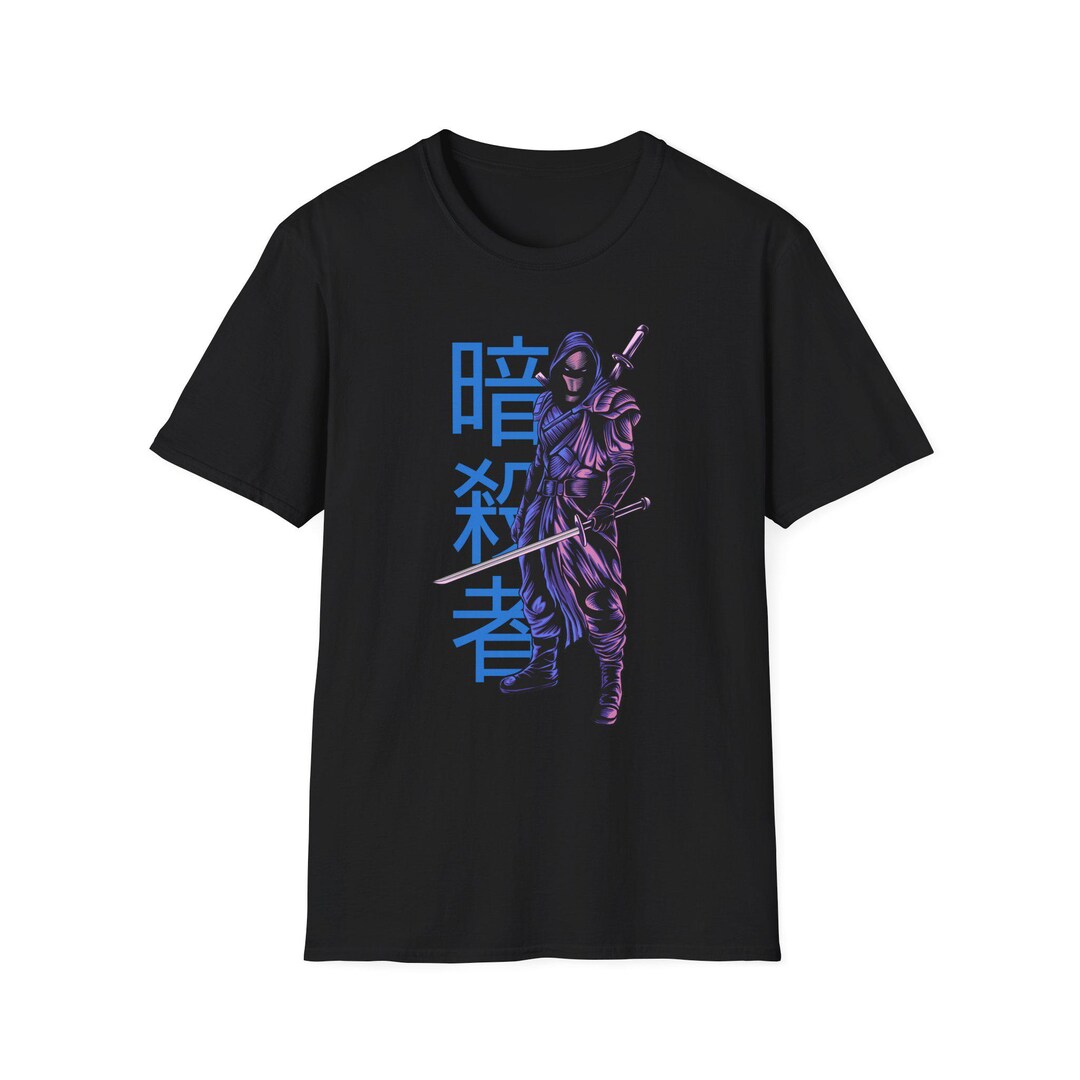 Buy Men's Black Street Ninja Graphic Printed T-shirt Online in India at