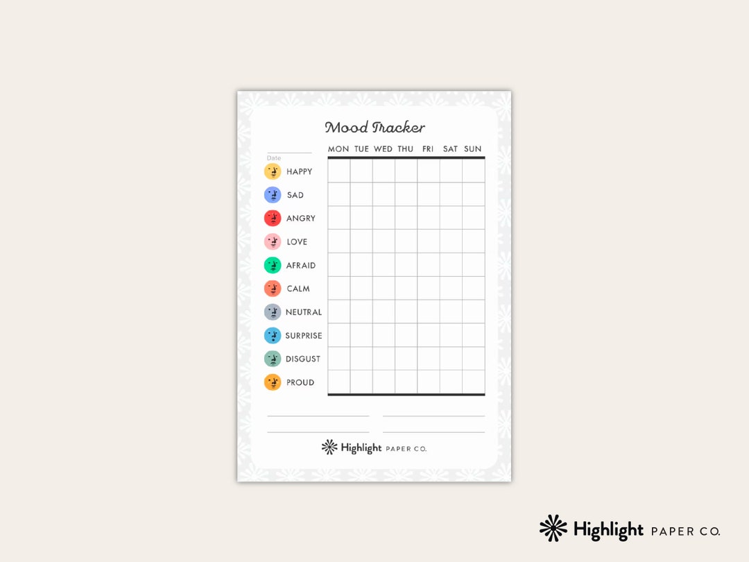 Mood Tracker Post-it® Note Pad, Emotion Journal, Sticky Note Pad ...