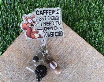 Funny Badge Reel: Handmade Resin ID Holder for nurse