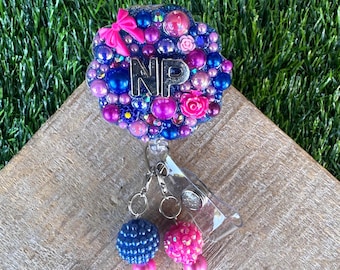 NP Badge Reel, nurse practitioner gift, ID holder for women