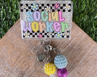 Social Worker Badge Reel, id holder for MSW
