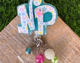 NP Badge Reel, nurse practitioner gift, ID holder for women