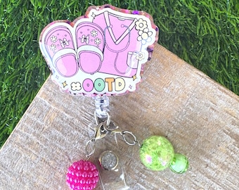 OOTD nurse Badge,  healthcare retractable reel