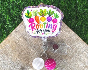 Positive Badge Reel: Handmade Resin ID Holder for oncology nurse