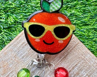 Apple Badge Reel, ID holder for teacher