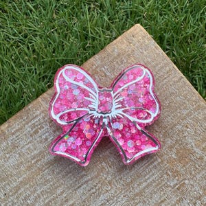 Coquette Badge Reel, Cute Badge Reel, Sparkly Badge Reel, Medical Badge Reel, Nurse Gift, Interchangeable Badge Reel, Pink Bow ID