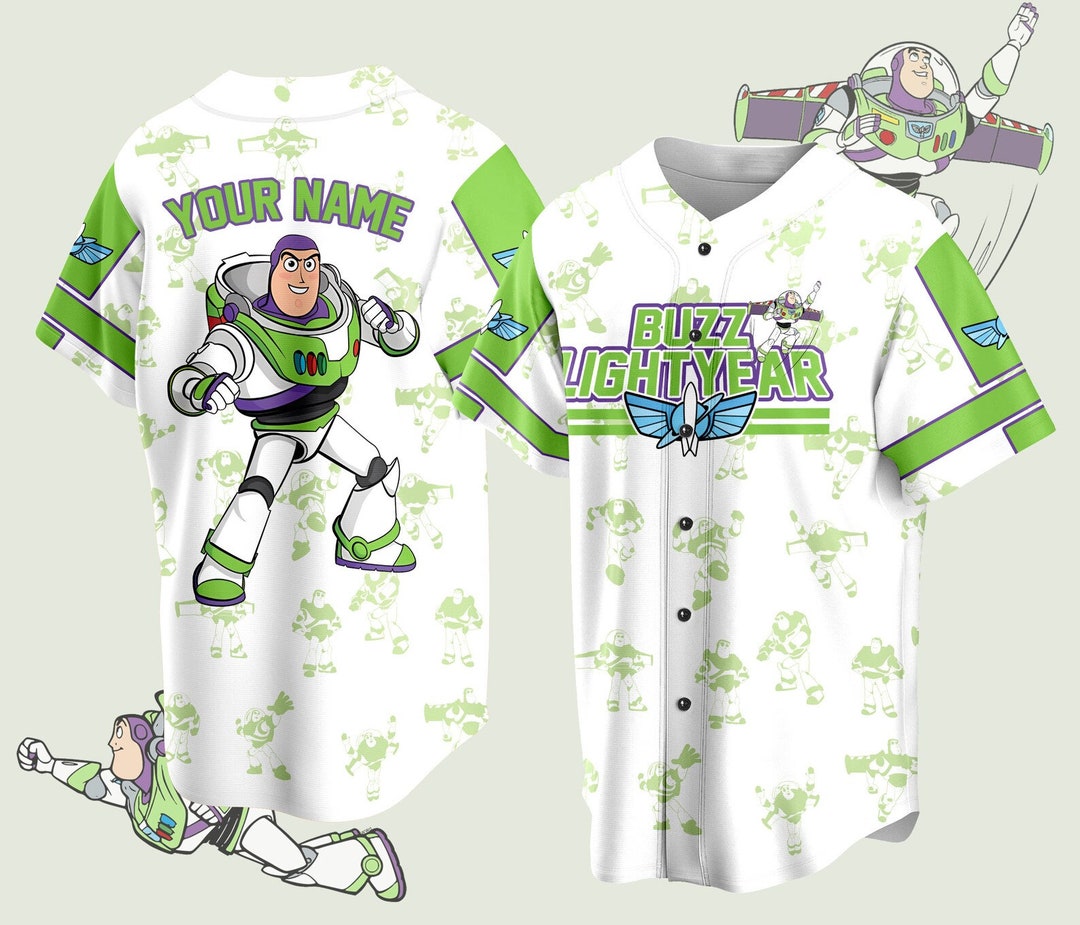 Buzz Lightyear Baseball Jersey, Buzz Lightyear Jersey Shirt, Toy Story