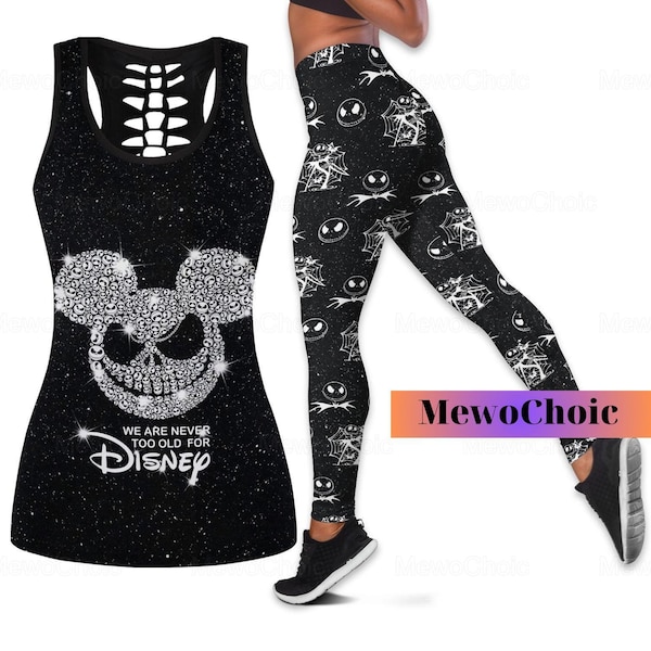 Halloween Tank Top, Halloween Yoga Leggings, Halloween Shirt, Leggings For Girls, Nightmare Before Christmas Shirt