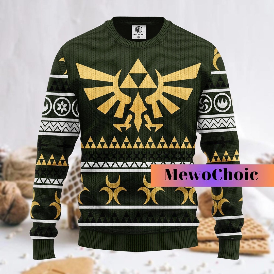 Legend of Zelda Ugly Sweater, Zelda Christmas Sweater, Game Lovers 3D Sweater, Korok Xmas
