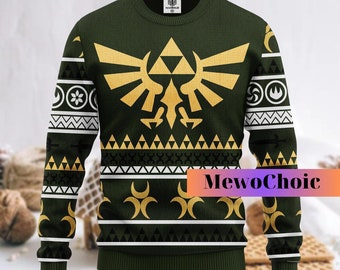 Legend Of Zelda Ugly Sweater, Zelda Christmas Sweater, Game Lovers 3D Sweater, Korok Xmas Sweater, Gift For Gamers, Christmas Sweater