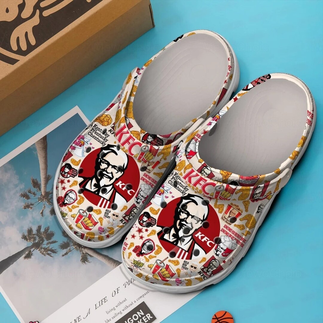 KFC Clogs KFC Shoes Kfc Gifts Fast Food Croc Charms Shoe Etsy