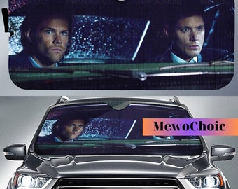 Winchester Brothers Car Sunshade, Supernatural Car Windshield, Dean Winchester, Windshield Auto Sunshade, Gift For Him Her