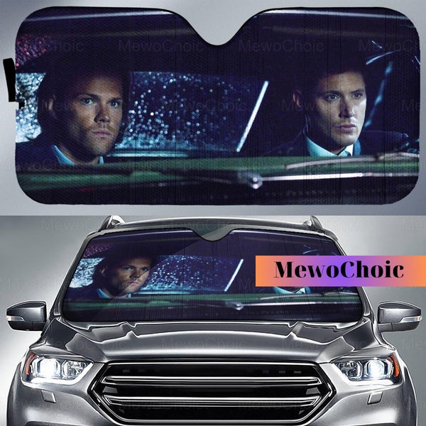 Winchester Brothers Car Sunshade, Supernatural Car Windshield, Dean Winchester, Windshield Auto Sunshade, Gift For Him Her