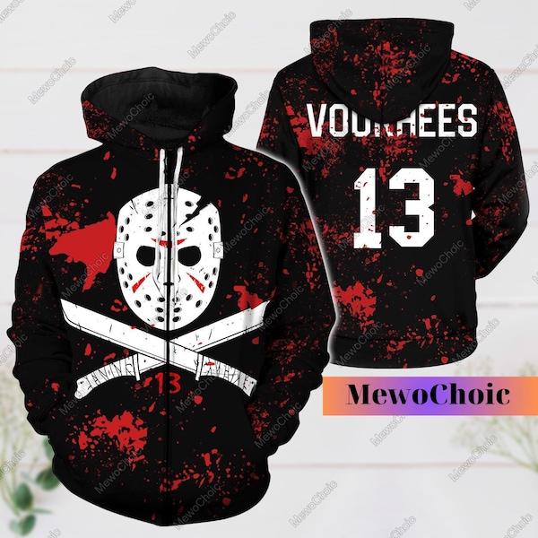 Jason Voorhees Hoodie, Friday The 13th Shirt, Horror Movie Sweatshirt, Halloween Hoodie, Gift For Women And Man Unisex T-Shirt