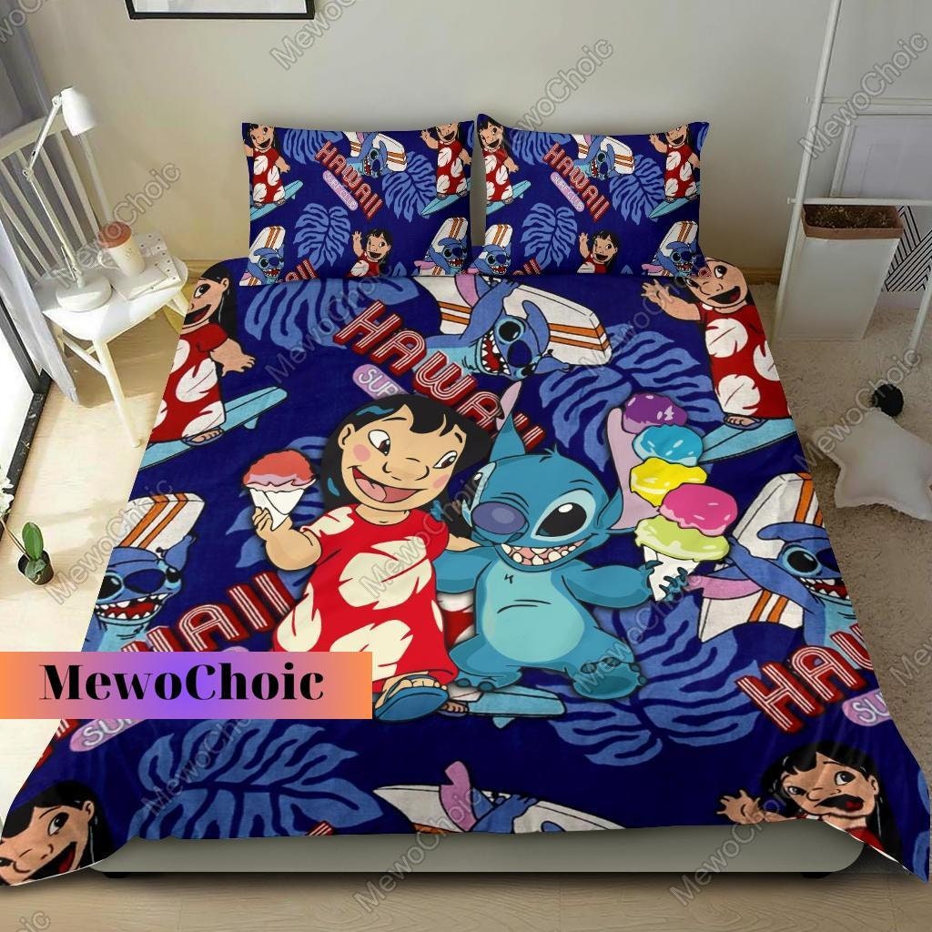 Disney lilo and stitch 9 duvet quilt bedding set kapotan