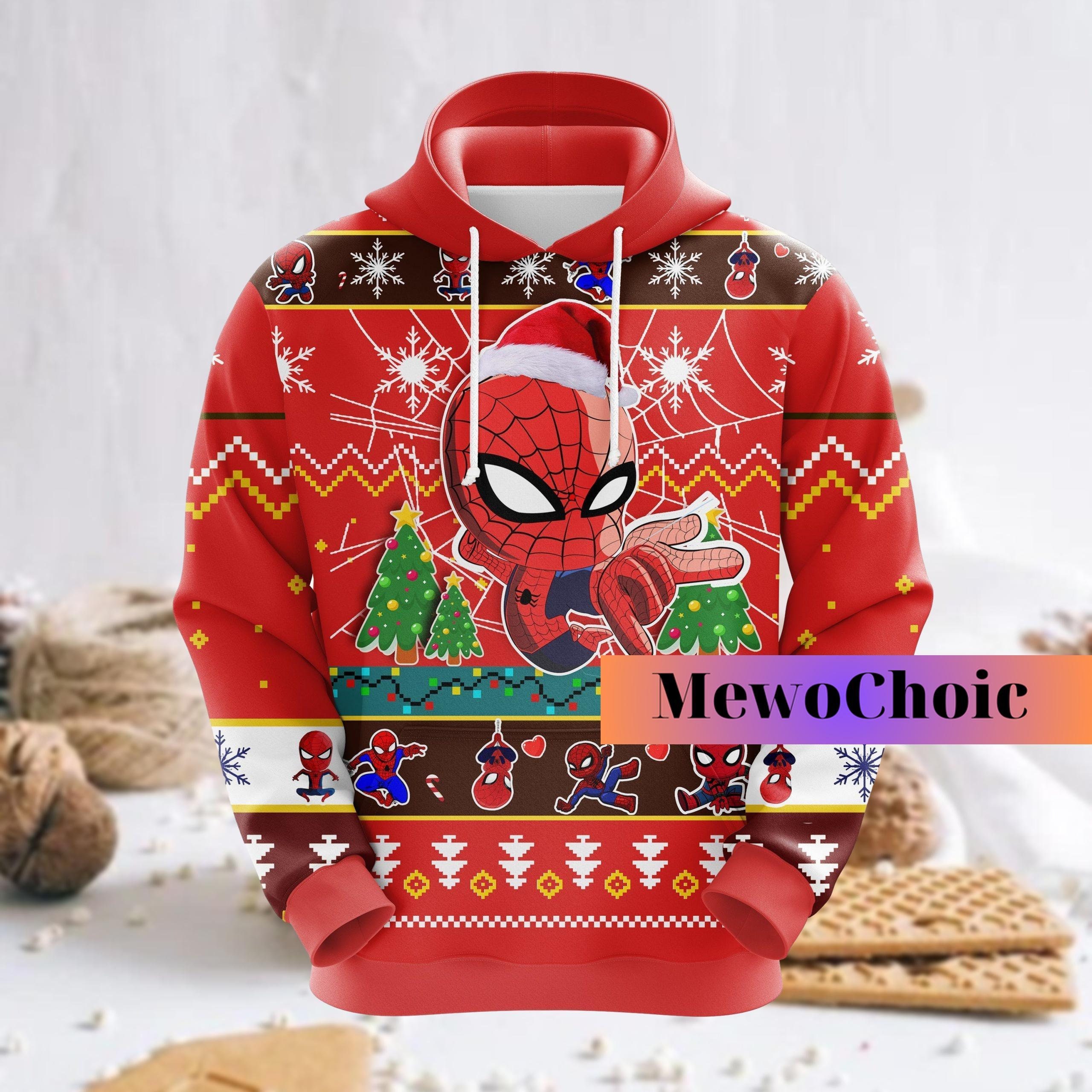 Discover Christmas Spiderman 3D Hoodie, Spiderman Christmas, Avenger Christmas