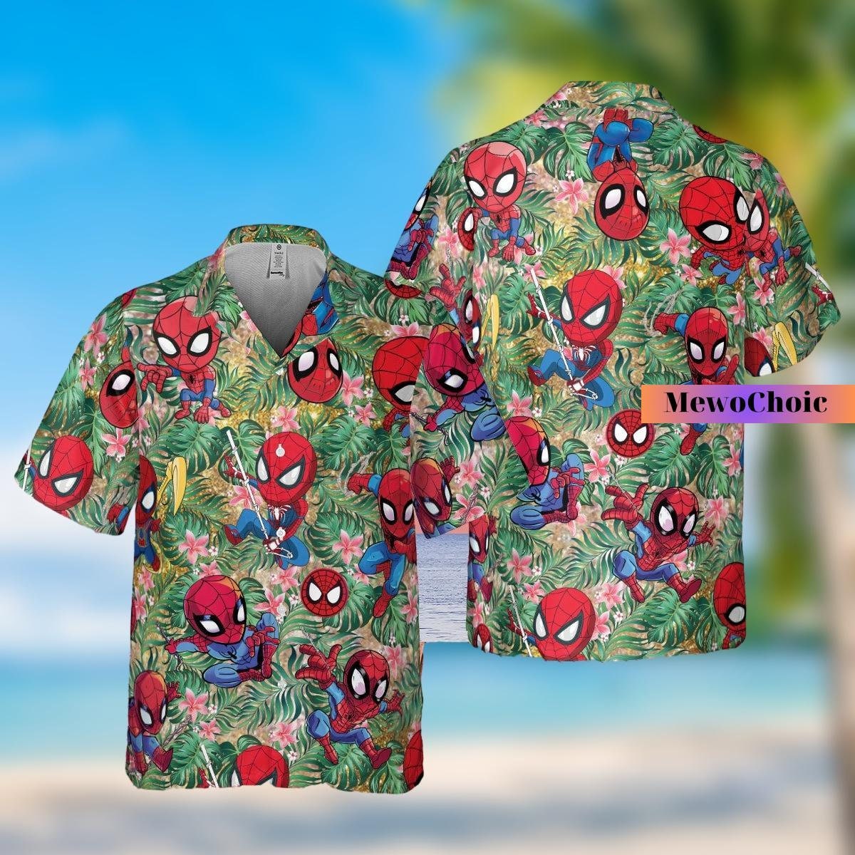 Discover Spiderman Hawaiian Shirt, Hawaiian Aloha Shirt, Superhero Hawaiian Shirt