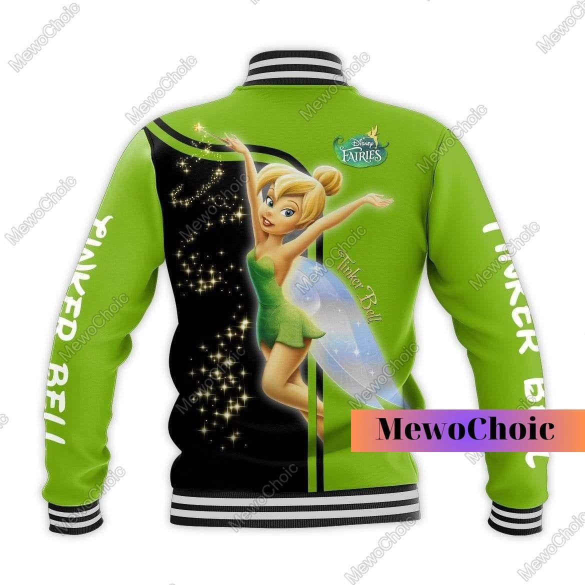 Tinker Bell Baseball Jacket, Disney Tinkerbell Shirt, Tinkerbell 1953 Neverland Jacket