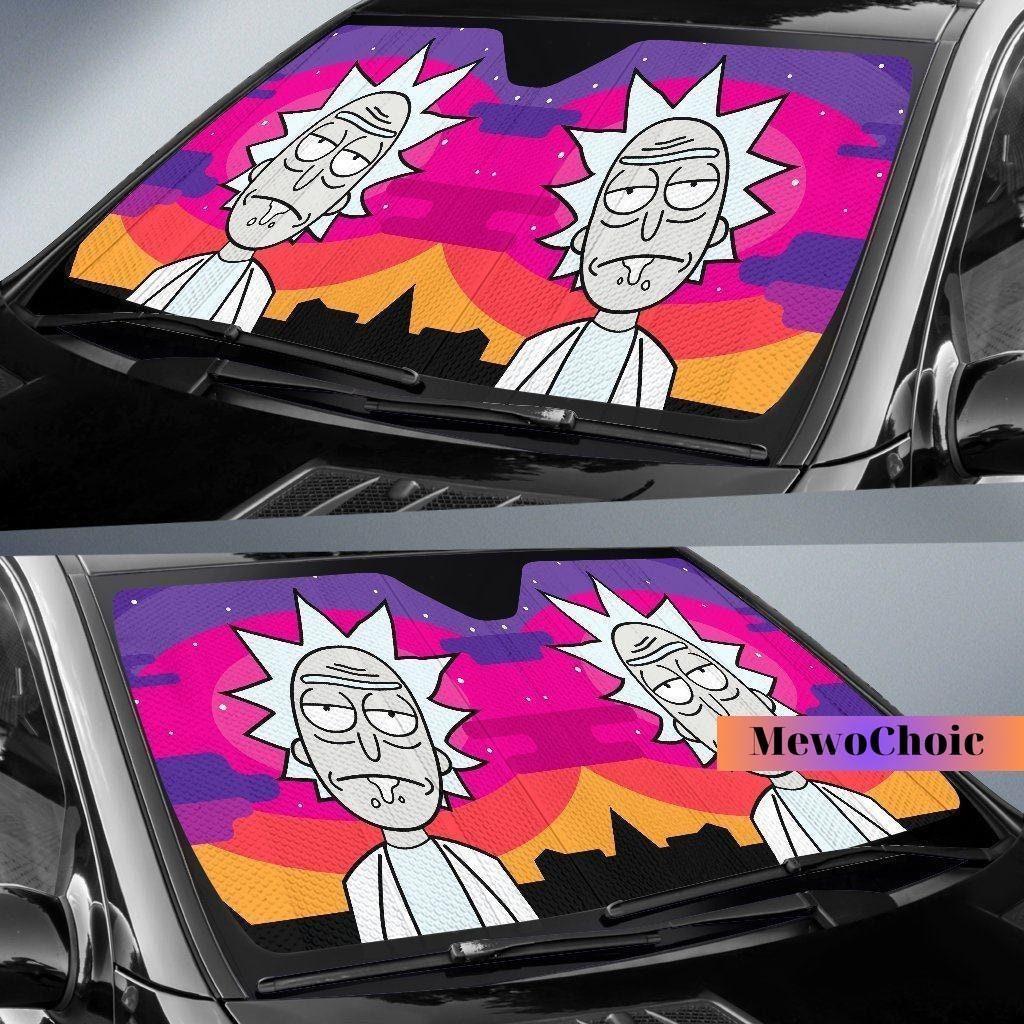 Rick And Rickandmorty Car Sun Shade, Cartoon Auto Sunshade