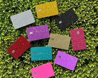 Sparkly Credit Card Skin | Bling Card Sticker | Glitter Card Cover | Tap to Pay cover