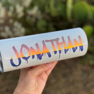 Personalized Graffiti Name Decal, Holographic Vinyl Sticker
