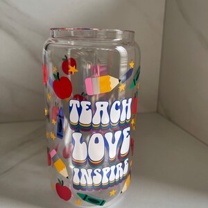 Personalized Rainbow Teacher Tumbler: Teacher Appreciation Gift