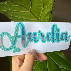 Custom Waterproof Vinyl Name Stickers | Name Decal for Water Bottle ...