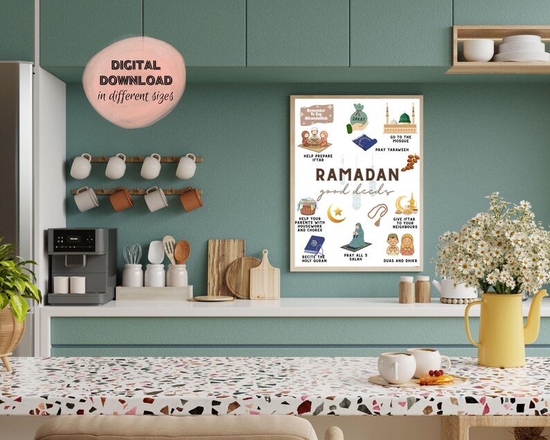 Ramadan Good Deeds Poster for Kids | Islamic Printable Wall Art ...