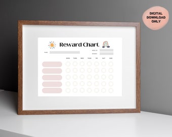 Kids Reward Chart: Colorful Printable Routine Tracker (Digital Download)