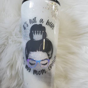 White Monochromatic Milkyway Swirl Glitter Tumbler | Mama Glitter Tumbler