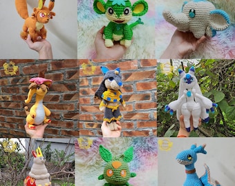 Custom Pal Palworld Crochet Doll Amigurumi, Palworld Plush, Palworld Plushies, Palworld Crochet Doll, Cattiva, Tanzee, Vixy,Lifmunk