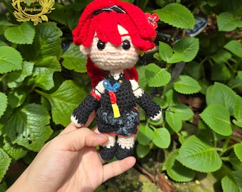 Fanmade Wuthering Waves Yinlin Plushies Muñeca Amigurumi Chibi Estilo, Wuthering Waves Peluche Crochet, Wuthering Waves Plushies Muñeca Yinlin