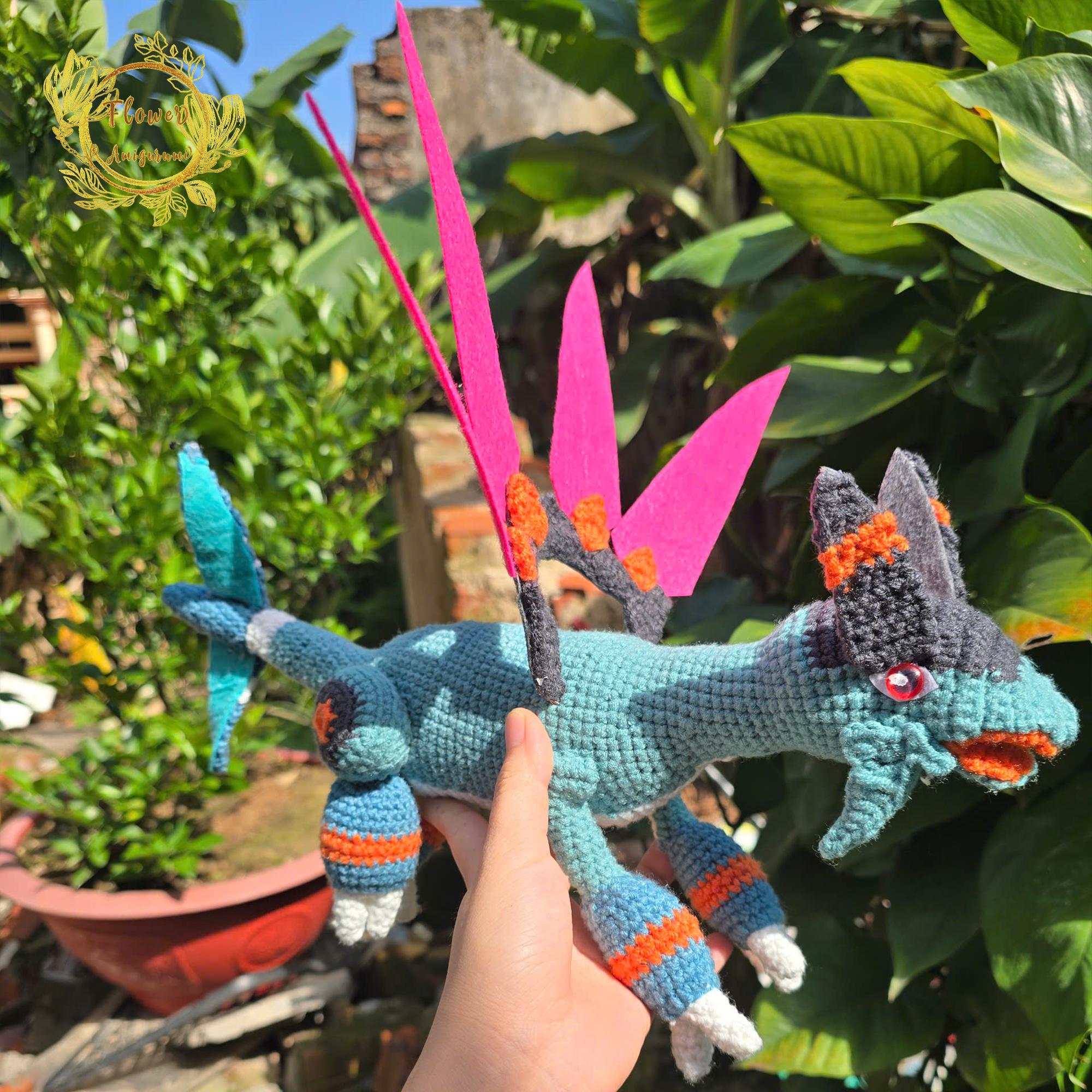 Fanmade Jetragon In Palworld Crochet Doll Amigurumi, Jetragon Plush,Jetragon Plushies, Jetragon Crochet Doll, Tanzee, Lifmunk, Cattiva