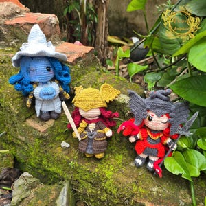 Fanmade Elden Ring Personajes Muñeca de ganchillo Amigurumi, Elden Ring Plush, Elden Ring Plushies, Elden Ring Crochet Doll,Messmer, Malenia, Ranni