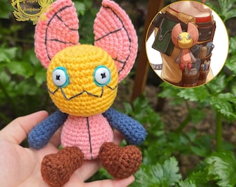 Muñeca de Gemma de Monster Hunter Wilds hecha a mano por fans, muñeca de ganchillo amigurumi, muñeca de Gemma de peluche, muñeca de Gemma de peluche, muñeca Monster Hunter