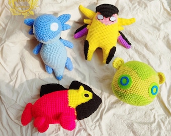 Fanmade Gekko Abilities Valorant Crochet Doll Amigurumi, Gekko Plush, Gekko Plushies, Gekko Crochet Doll, Wingman, Mosh Pit, Thrash, Dizzy