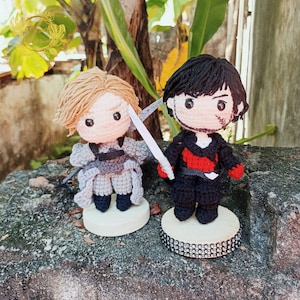 Fanmade Final Fantasy XVI Dion Lesage & Clive Rosfield Crochet Doll Amigurumi, FF 16 Character Plush, Dion Lesage Clive Rosfield Plushies