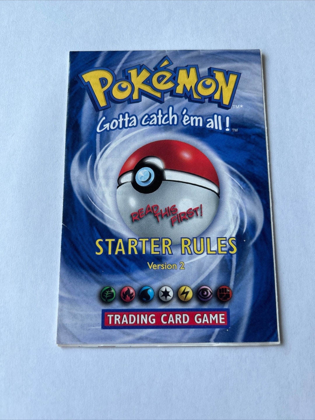Pokémon Trading Card Game Starter Rules Version 2 1999 Vintage Good