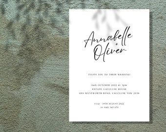 Minimalistic Wedding Invitations