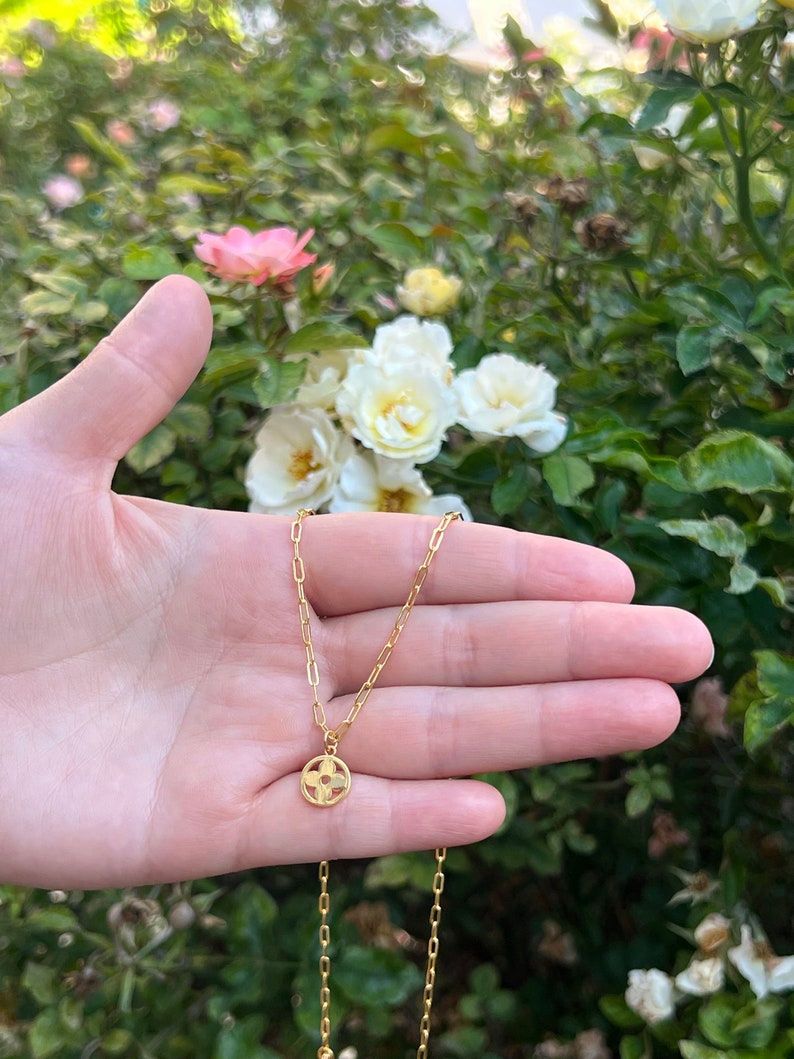 Nontarnish 24K Gold Tiny Flower Anklet, Dainty Gold Anklet Bracelet, Waterproof Jewelry, High