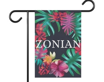 Zonian Tropical Flowers Garden & House Banner