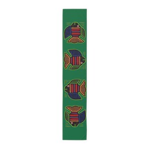Fish Mola print Green Table Runner (Cotton, Poly)