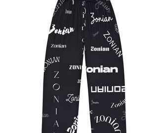 Zonian Graffiti in Black Women's Pajama Pants (AOP)