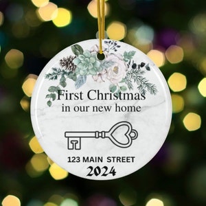 First Christmas in Our New Home, Christmas Ornaments, Custom New House Ornament, New Home Ornament,Our First Home Keepsake,Housewarming Gift